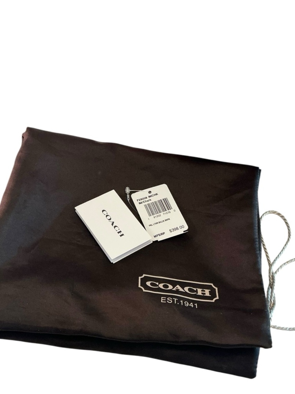 COACH Billie Backpack Pebbled Leather Chalk White Coach Bag Drawstring, Dust Bag - Picture 3 of 15